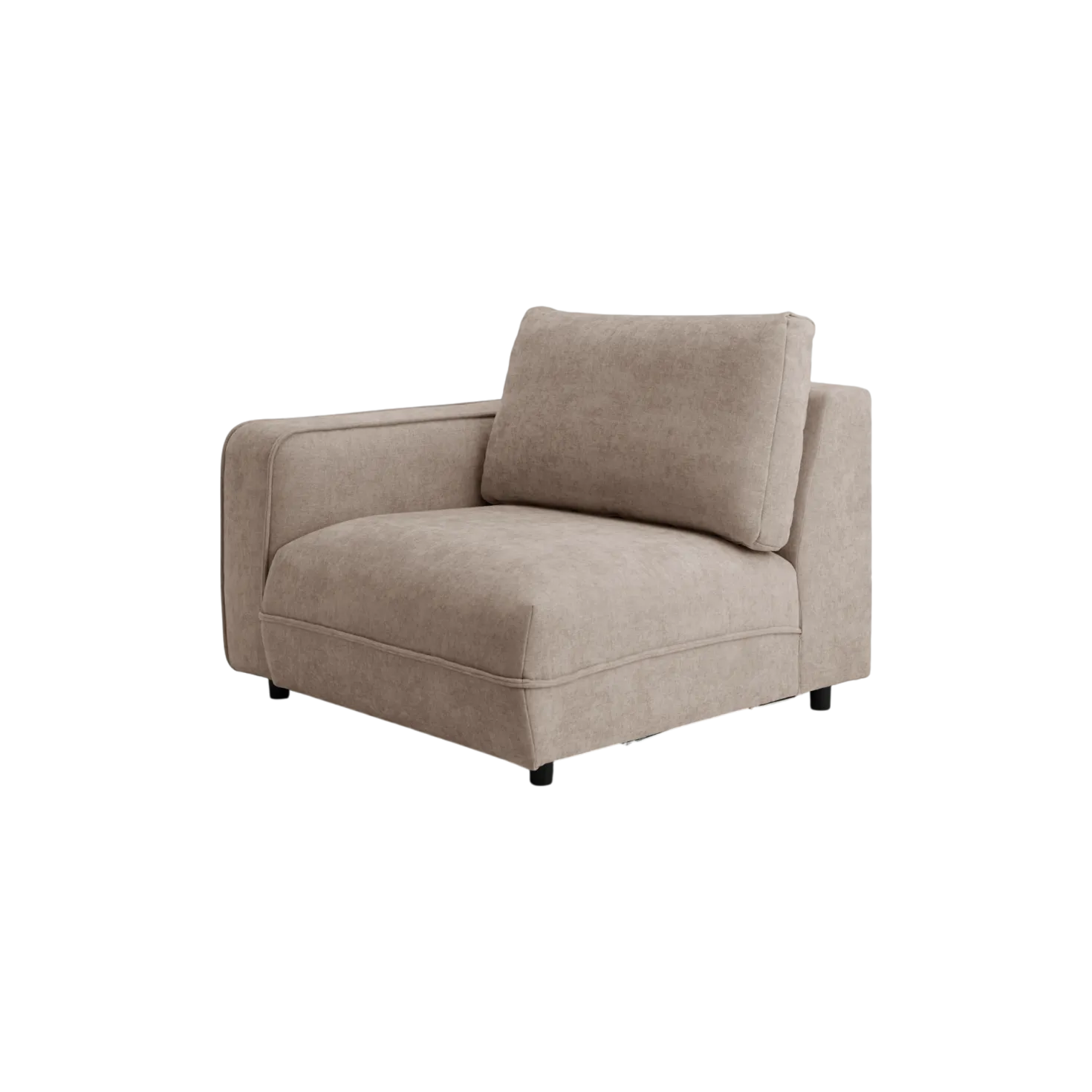 Chauffeuse avec accoudoir pour canapé modulable tissu Solenn