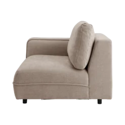 Chauffeuse avec accoudoir pour canapé modulable tissu Solenn