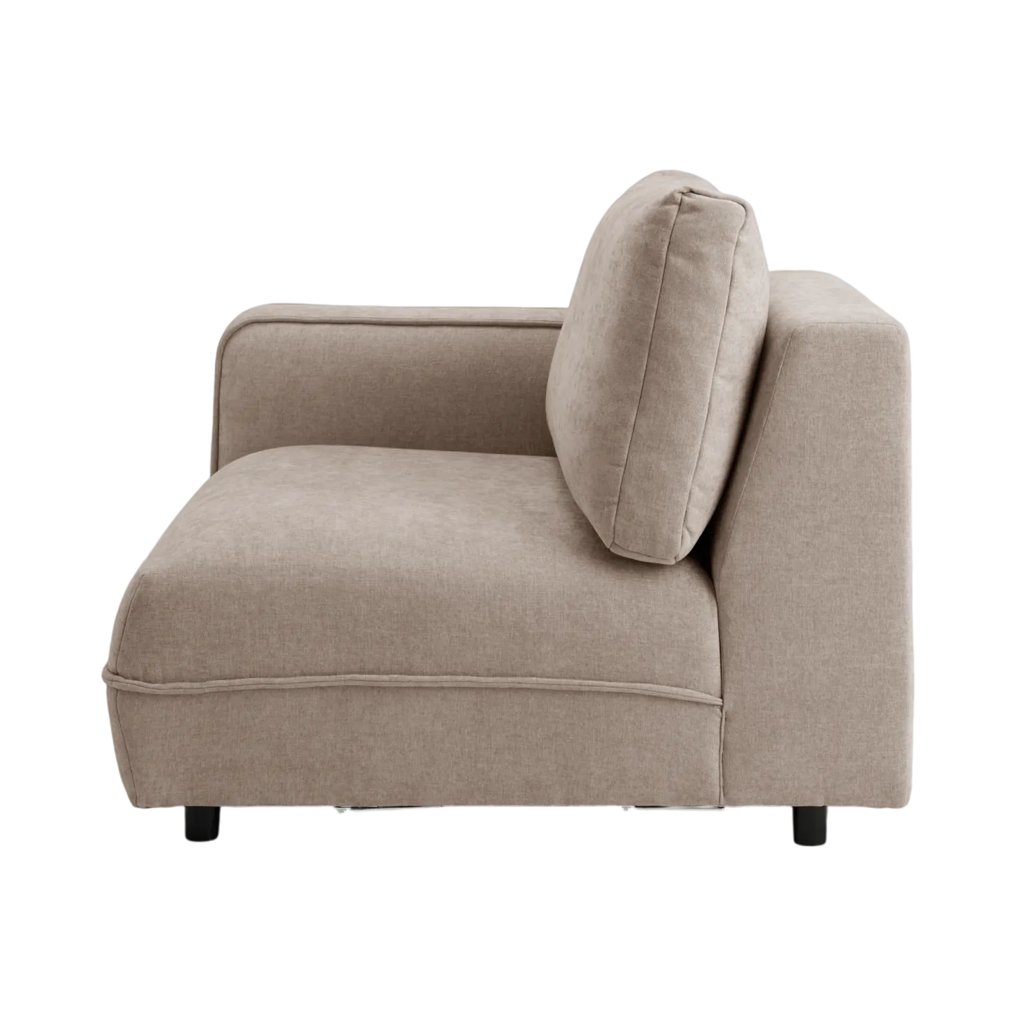 Chauffeuse avec accoudoir pour canapé modulable tissu Solenn