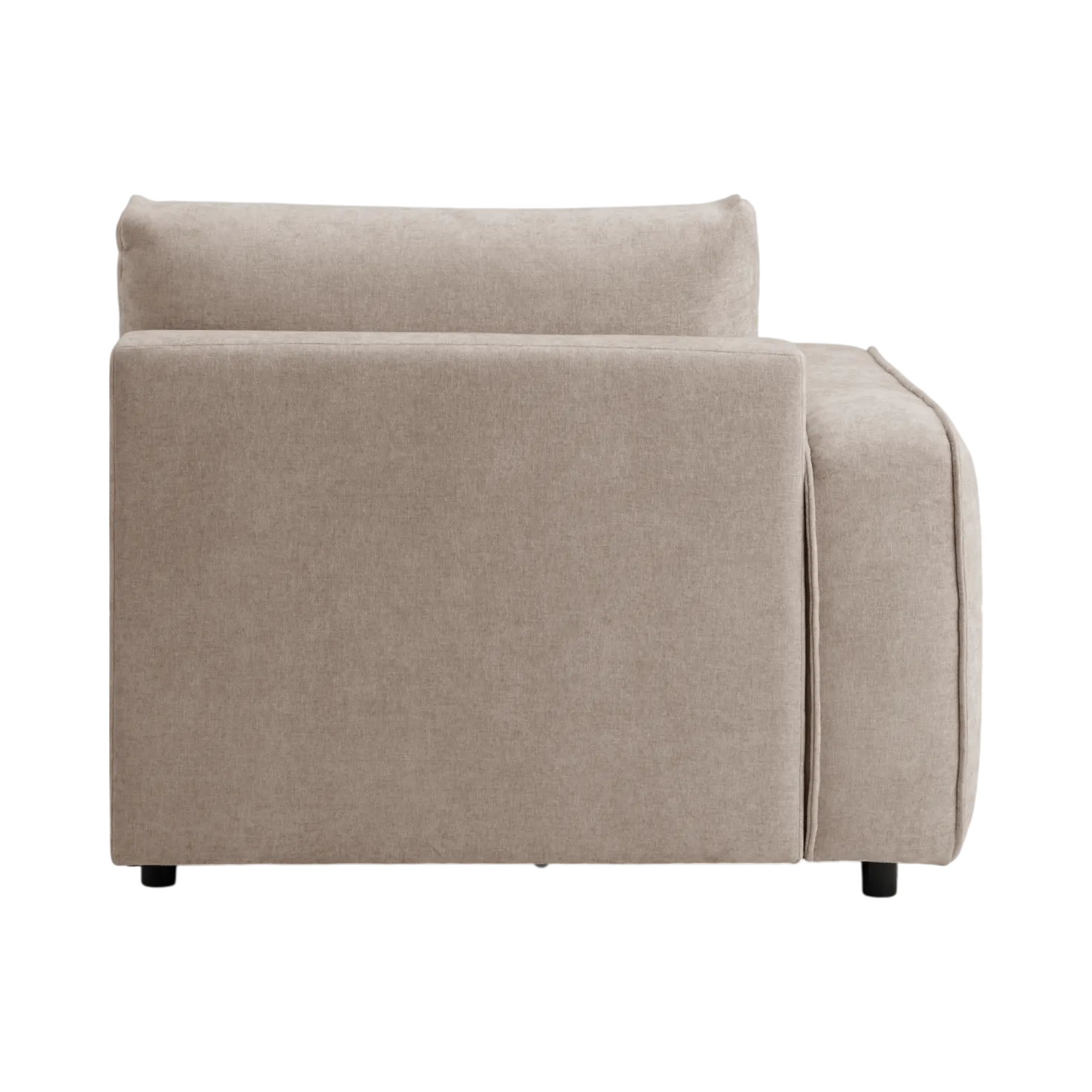 Chauffeuse avec accoudoir pour canapé modulable tissu Solenn
