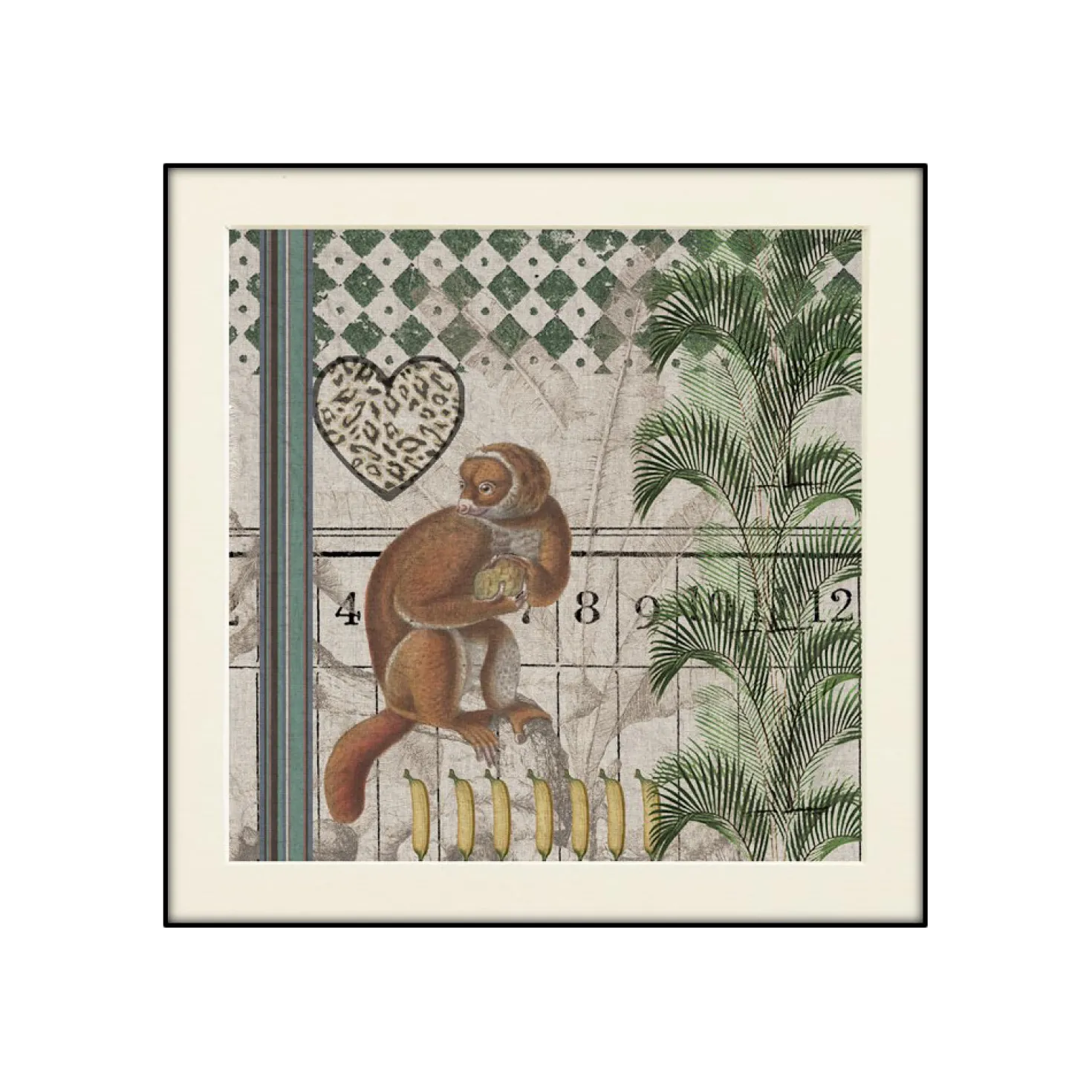 CM CREATION Tableau MC Jungle singe 60 x 60 cm
