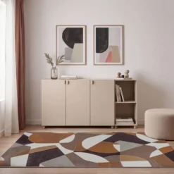 Combinaison rangement 3 portes + 2 niches 156 cm Paloma
