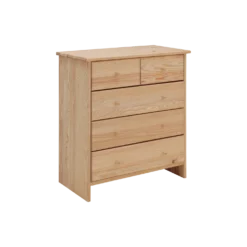 Commode bois massif 5 tiroirs Iris