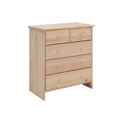 Commode bois massif 5 tiroirs Iris