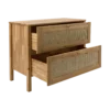 Commode chêne massif 2 tiroirs Capucine