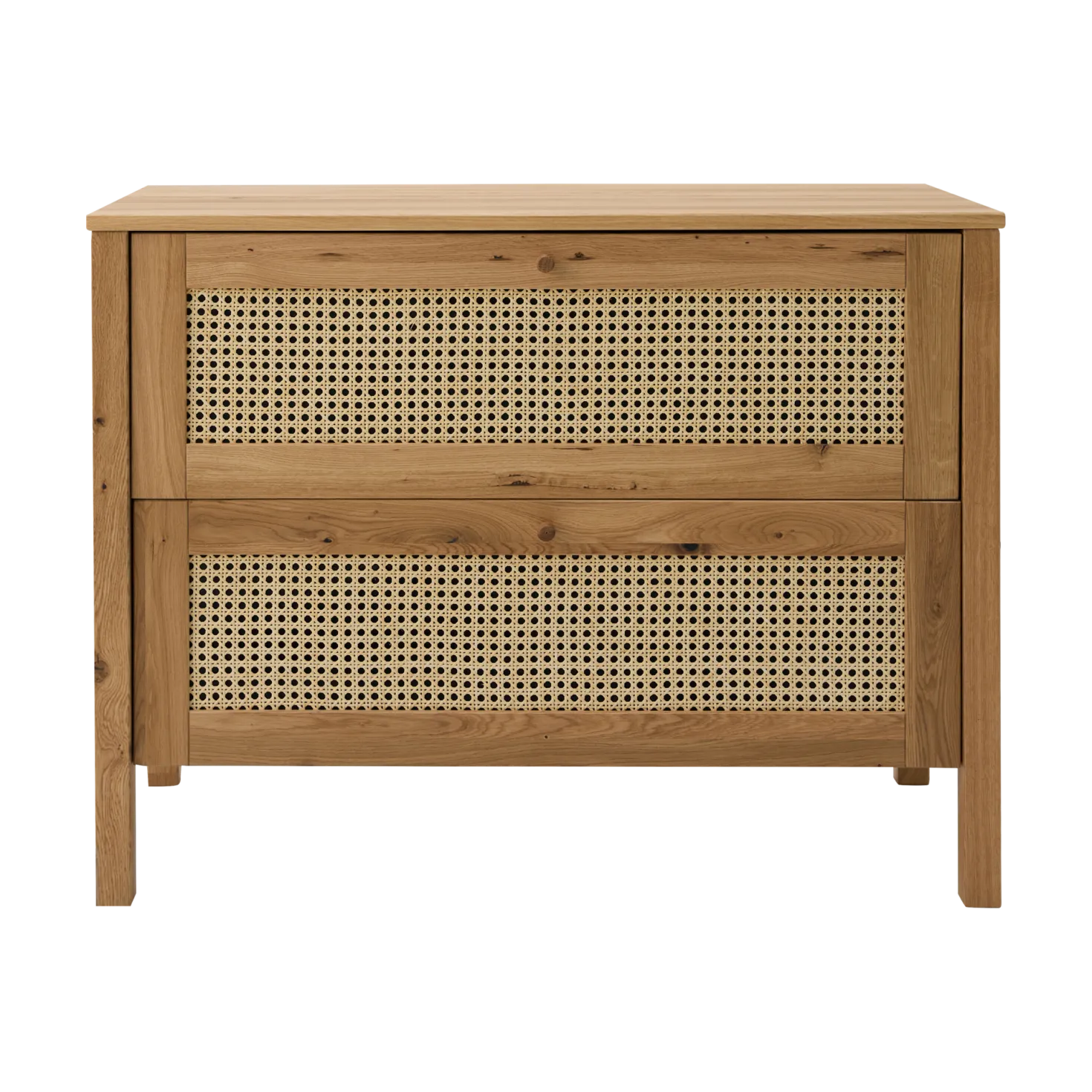Commode chêne massif 2 tiroirs Capucine