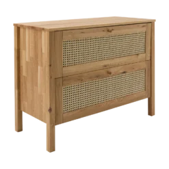 Commode chêne massif 2 tiroirs Capucine