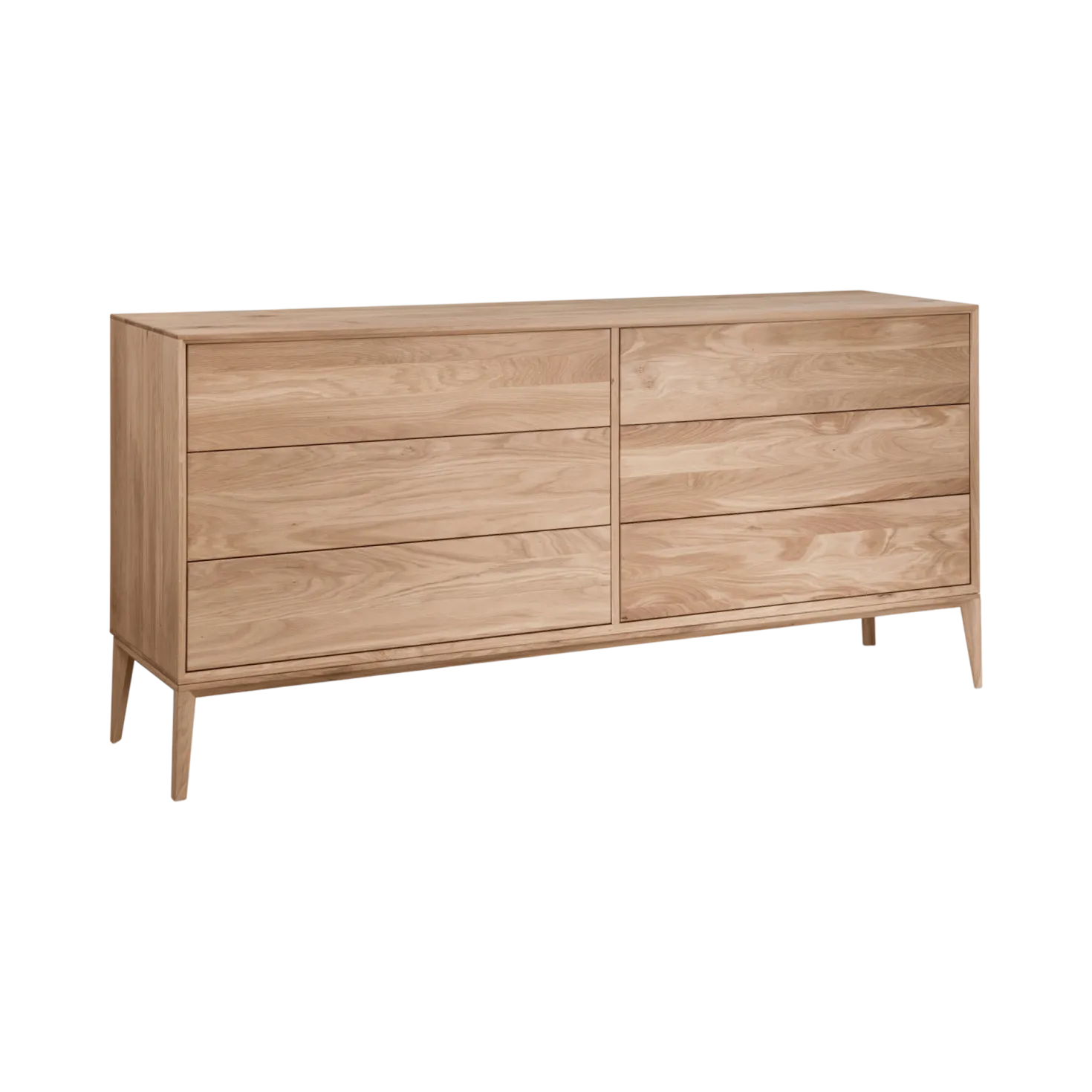 Commode chêne massif 6 tiroirs Charles
