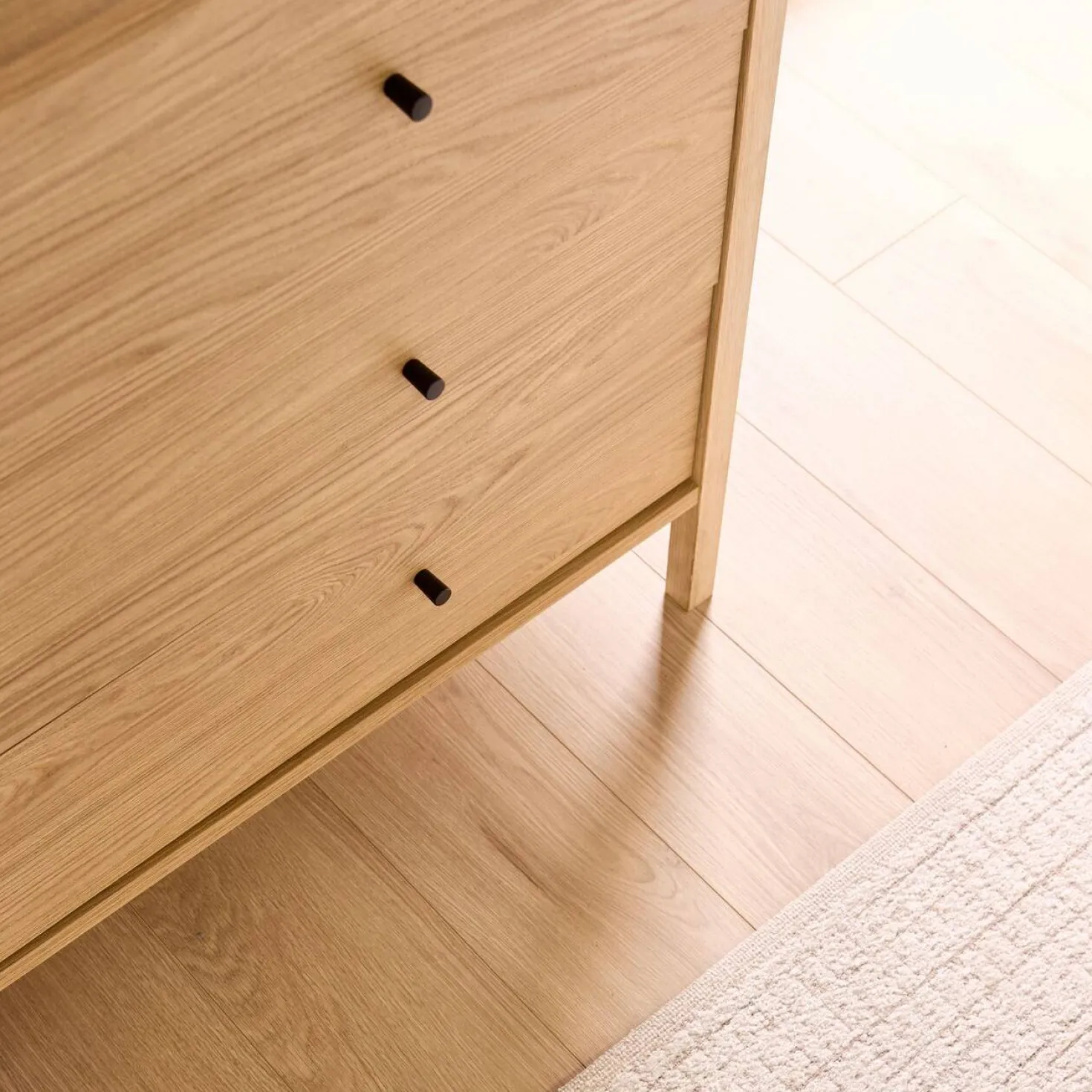 Commode décor bois 3 tiroirs Simon