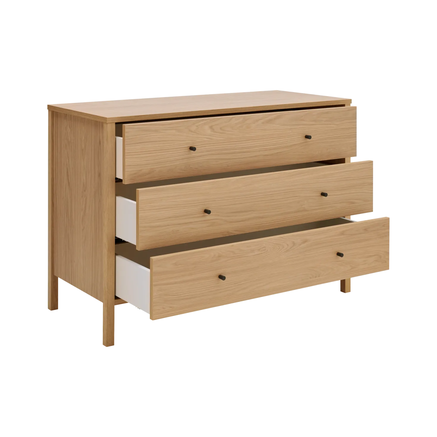 Commode décor bois 3 tiroirs Simon