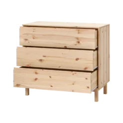 Commode pin massif 3 tiroirs Elie