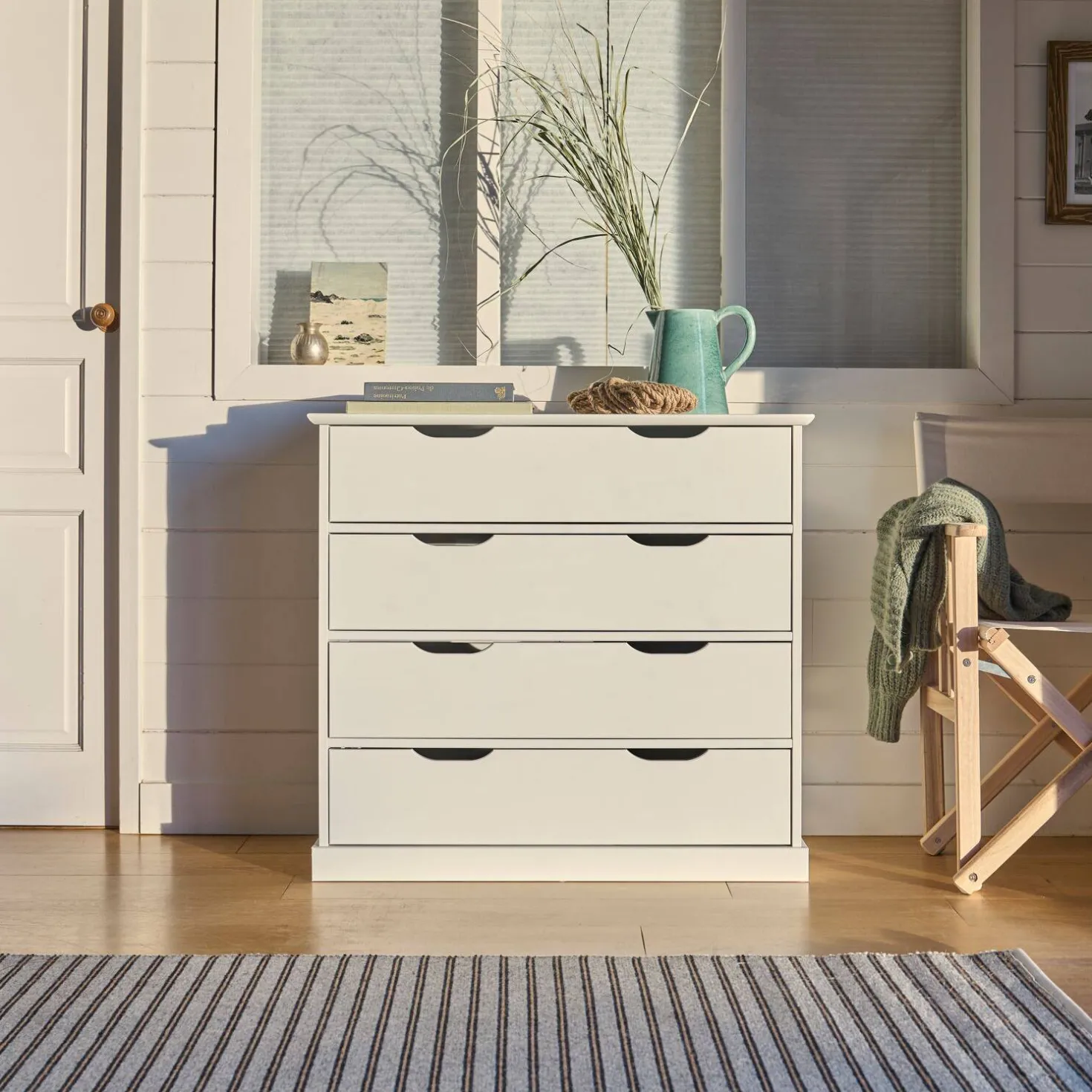 Commode 4 tiroirs bois Théa