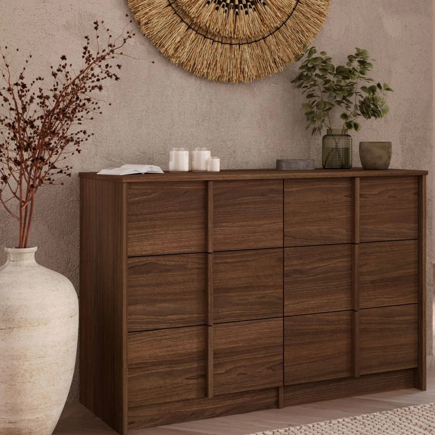 Commode 6 tiroirs Paku