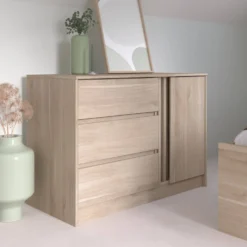 Commode 3 tiroirs 1 portes Palmyre