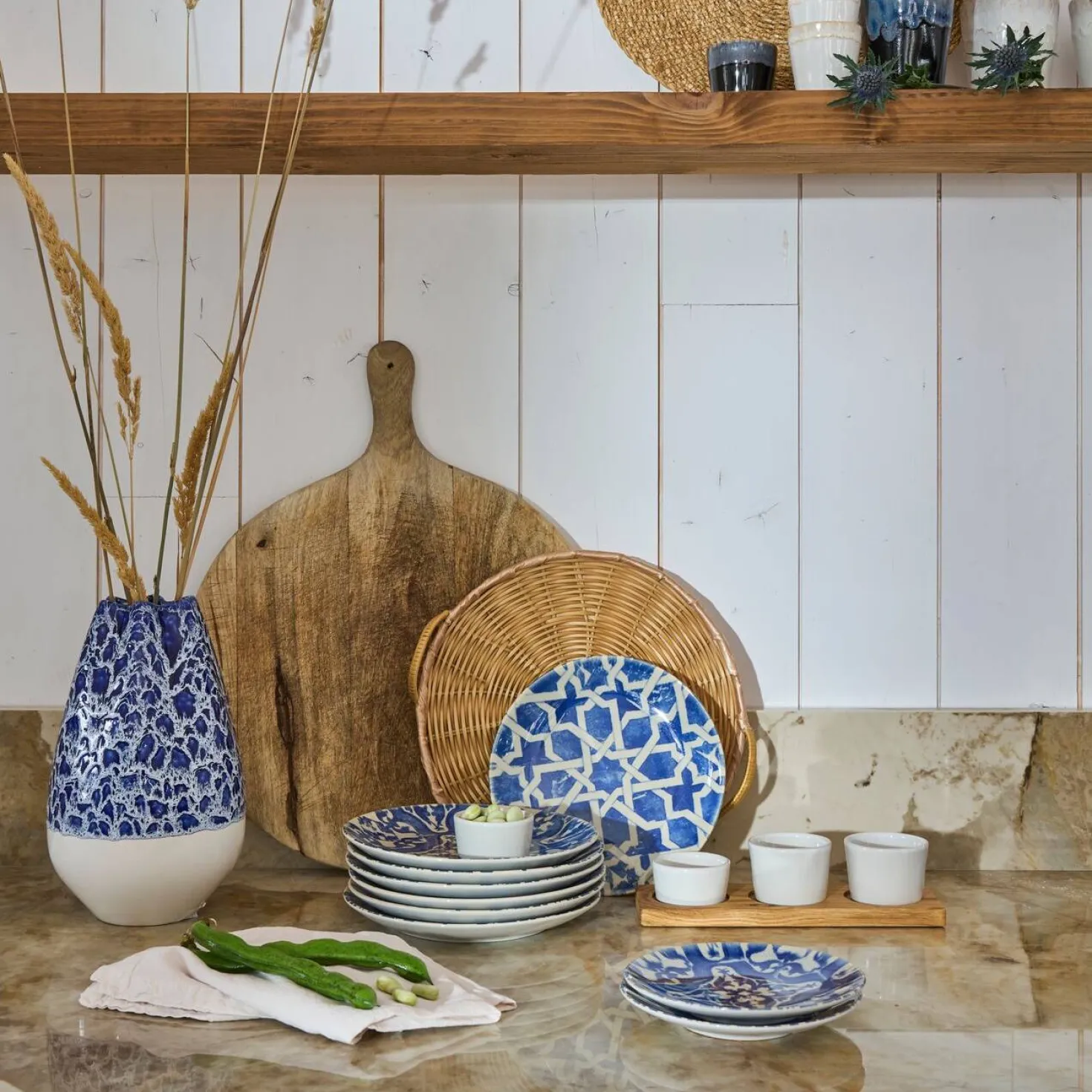 COSTA NOVA Lot de 6 Assiettes plates D22cm Algarve
