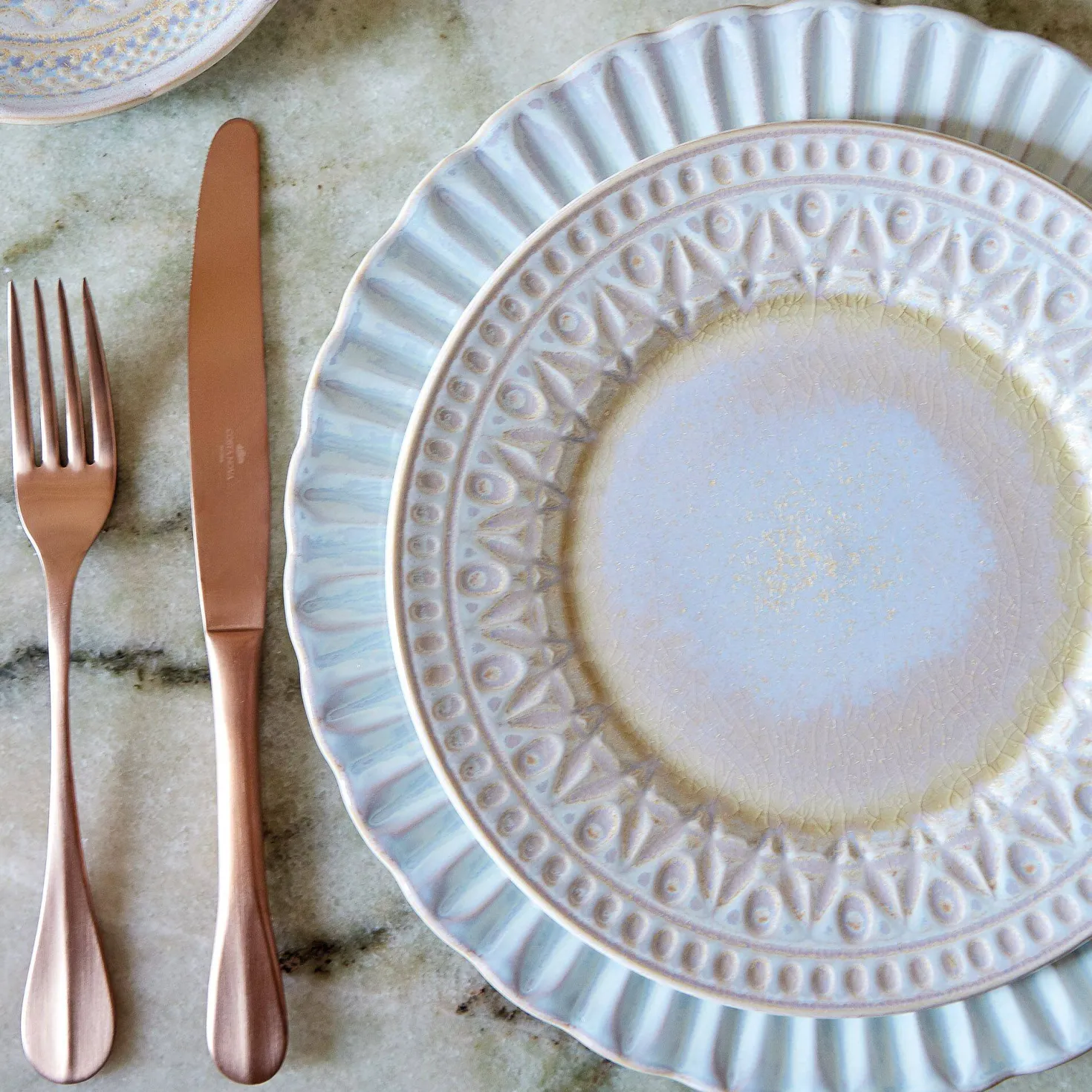COSTA NOVA Lot de 6 assiettes plates D22 cm CRISTAL