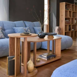 COSTA NOVA Plat sur pied grès et bois Boutique