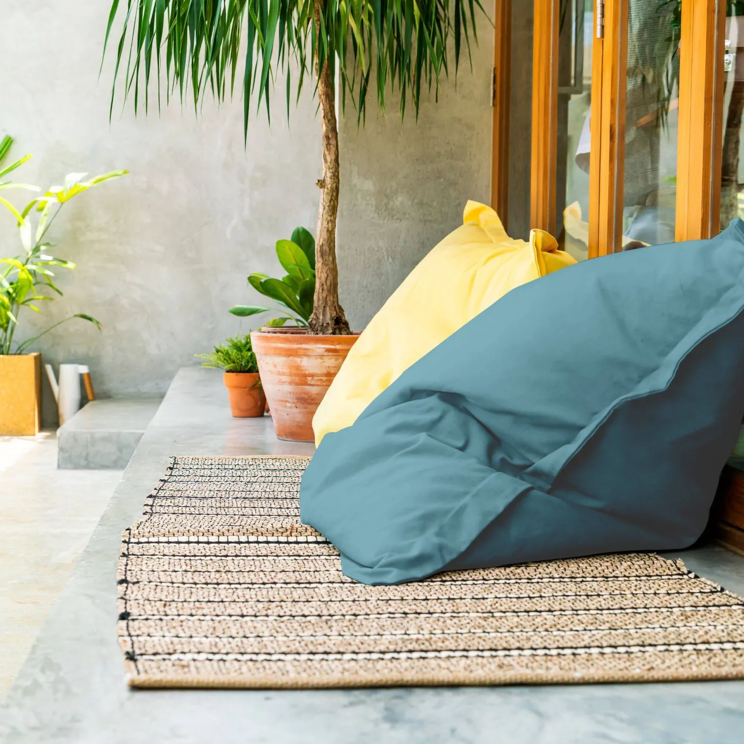 COTTON WOOD Pouf de sol rectangulaire 110 x 130 cm IN&OUT