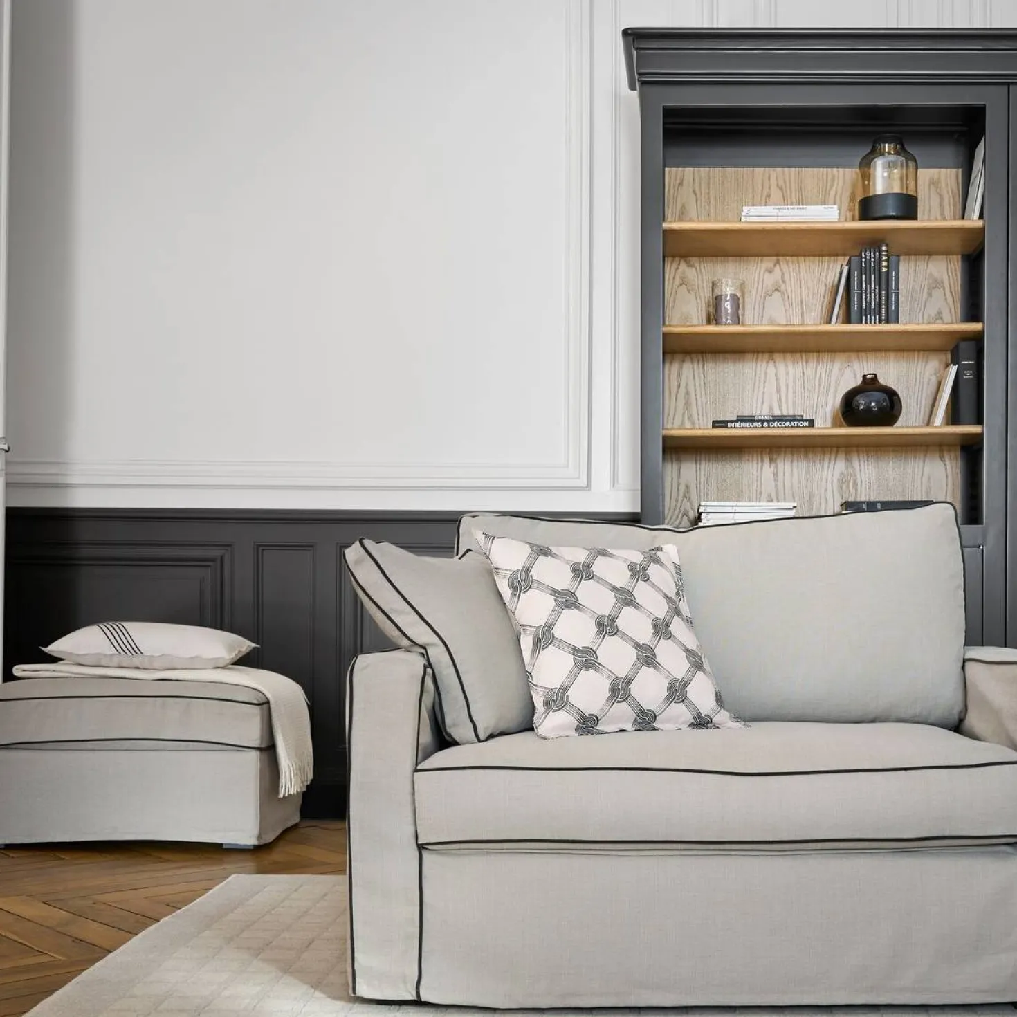 Coussin coton lin Grand Hôtel
