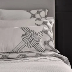 Coussin coton lin Nautique