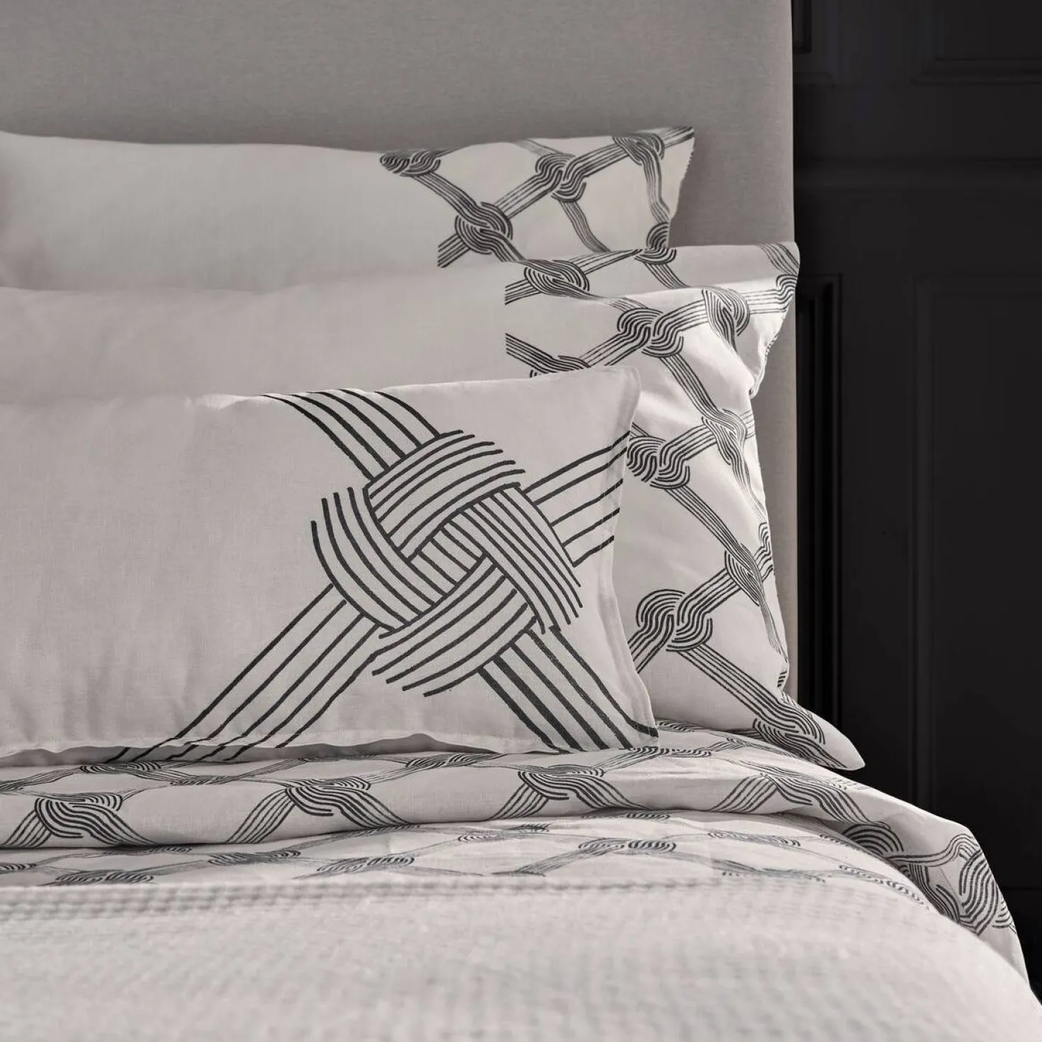 Coussin coton lin Nautique