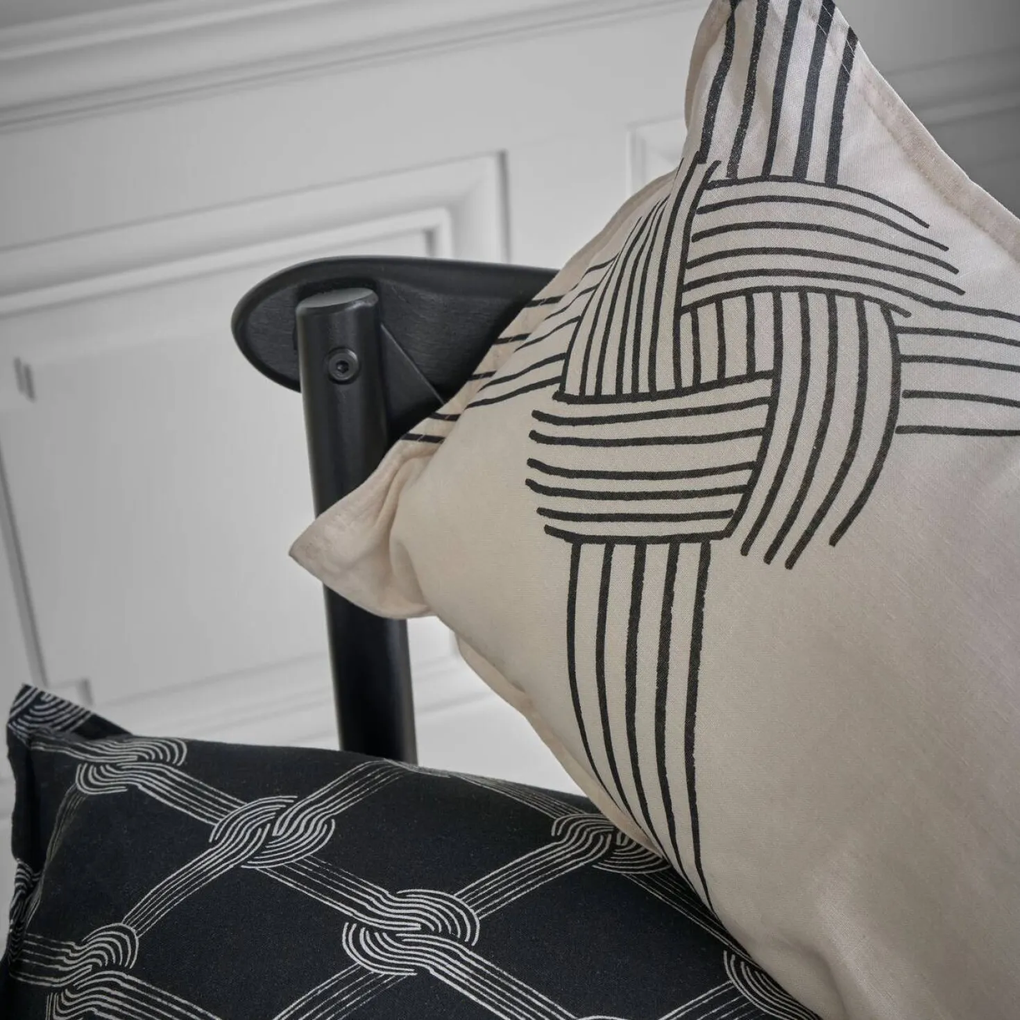 Coussin coton lin Nautique