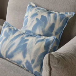 Coussin coton lin Plantain