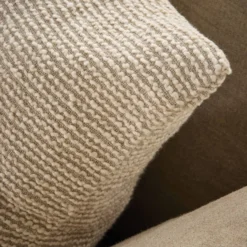 Coussin coton lin tramé Léon