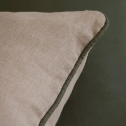 Coussin lin passepoil Carly