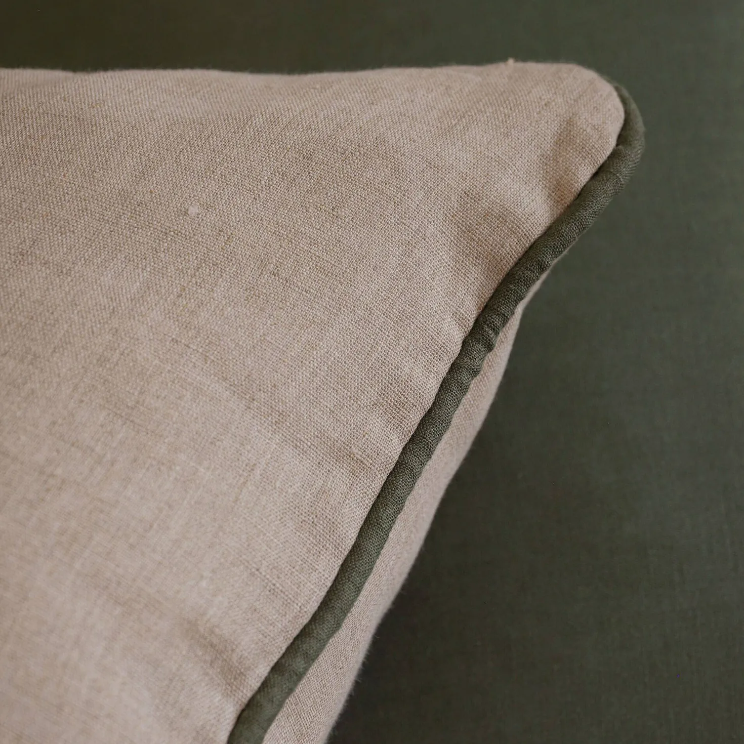 Coussin lin passepoil Carly