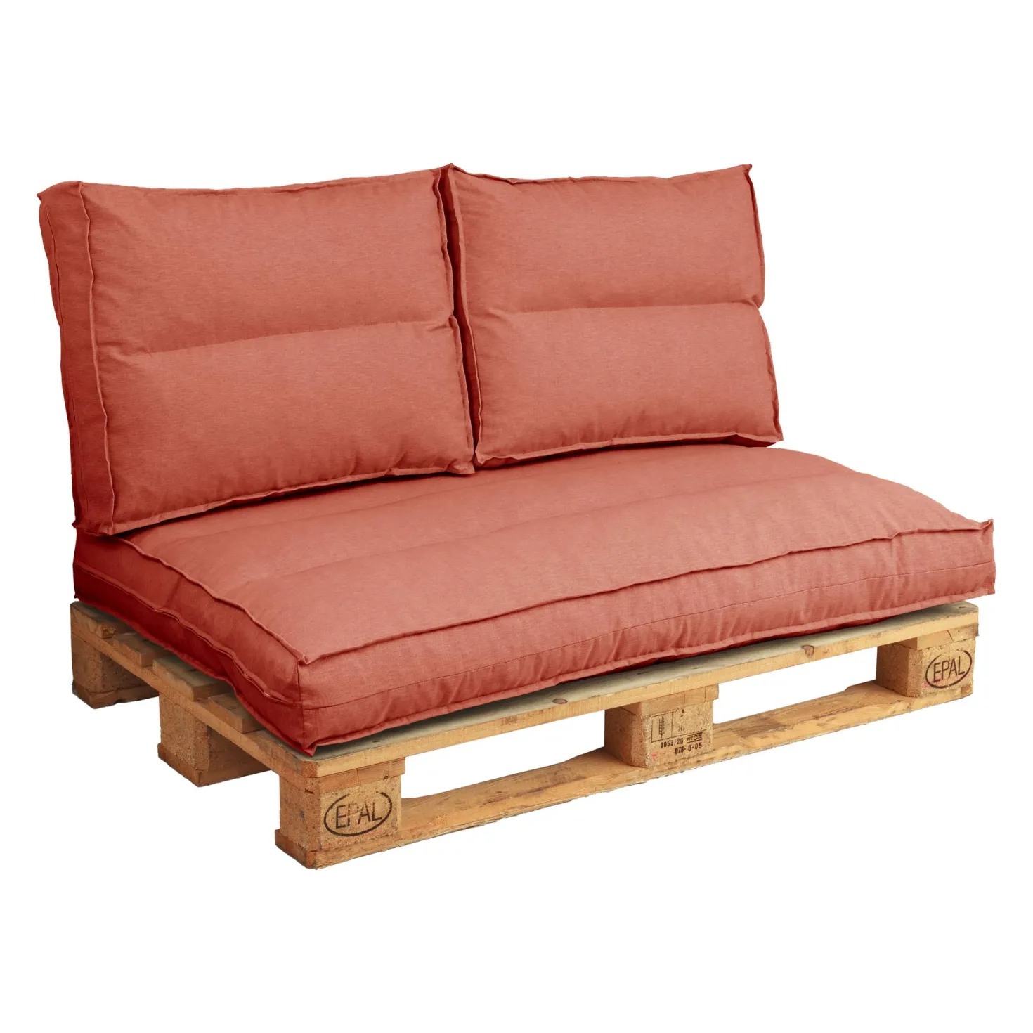 Coussin matelas palette recyclé et déperlant Heva