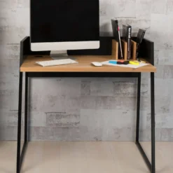 C.PRO PAR CAMIF Bureau bois pieds métal Tennessee