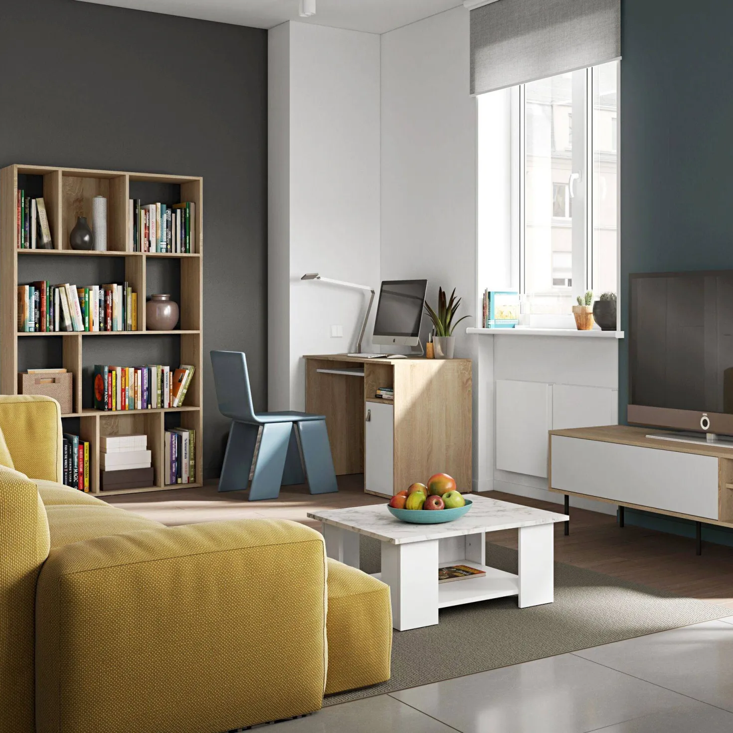 C.PRO PAR CAMIF Bureau bois 1 porte Oxford