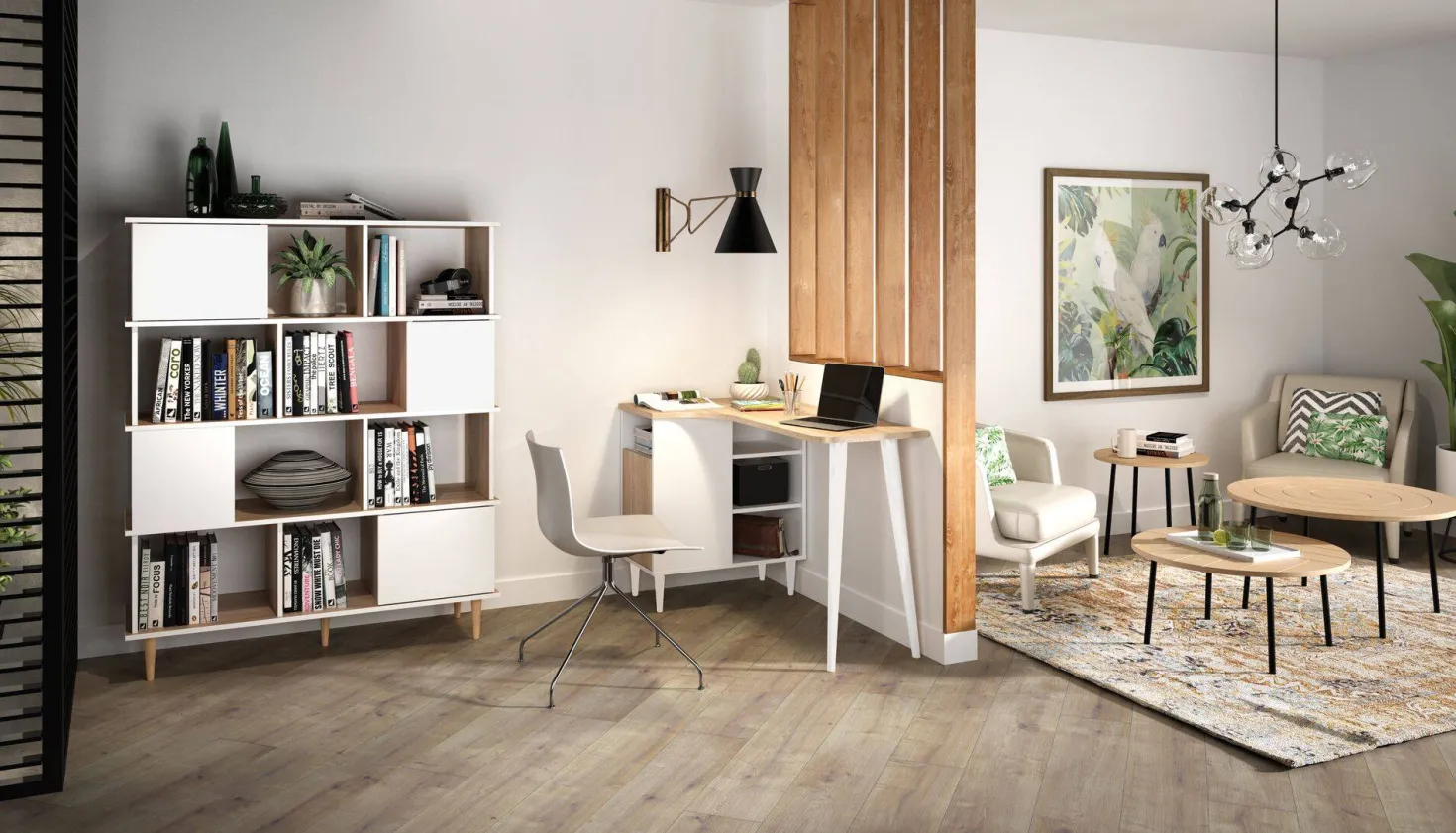 C.PRO PAR CAMIF Bureau bois 1 porte Nook