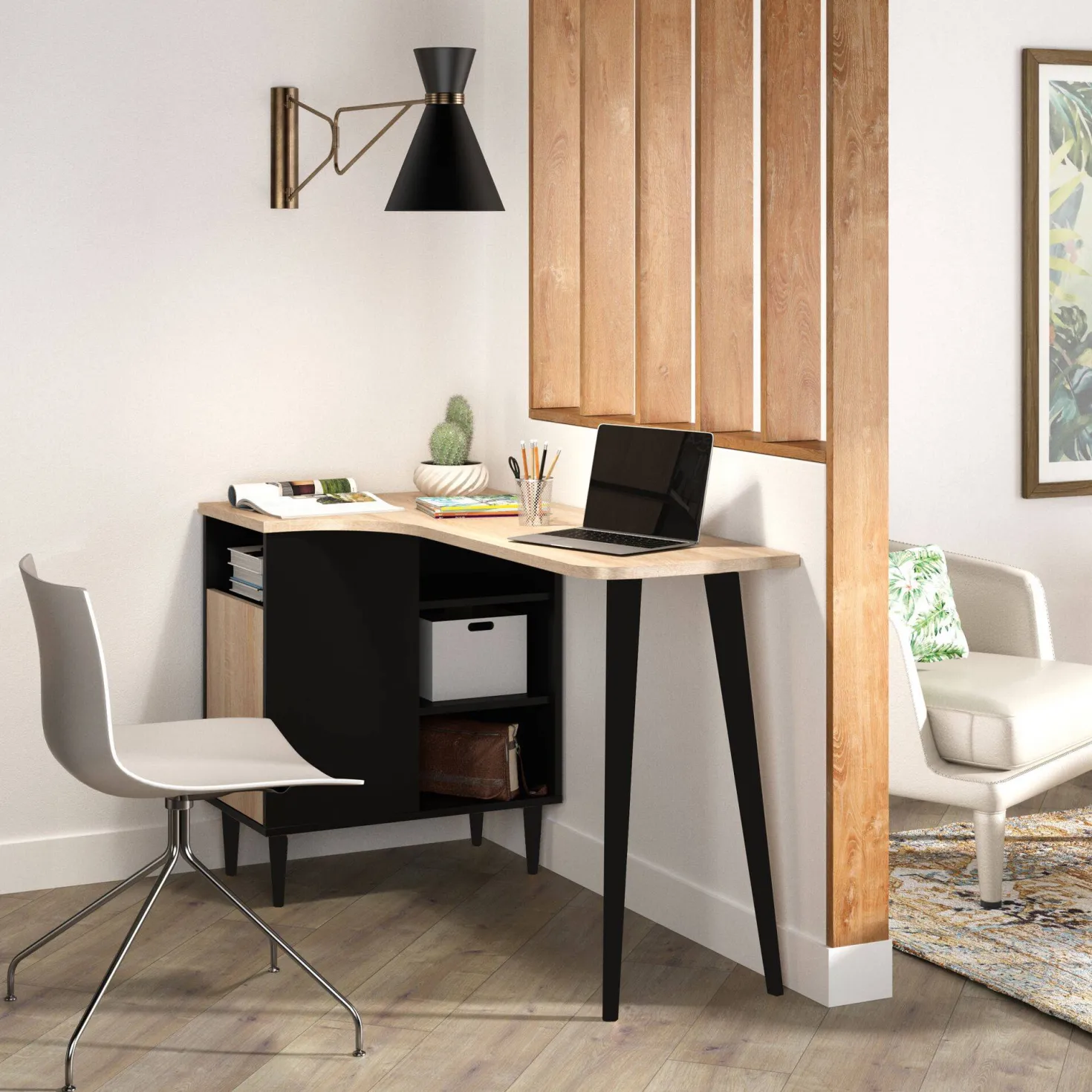 C.PRO PAR CAMIF Bureau bois 1 porte Nook
