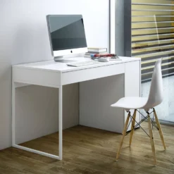 C.PRO PAR CAMIF Bureau bois 1 tiroir 1 porte Trinity
