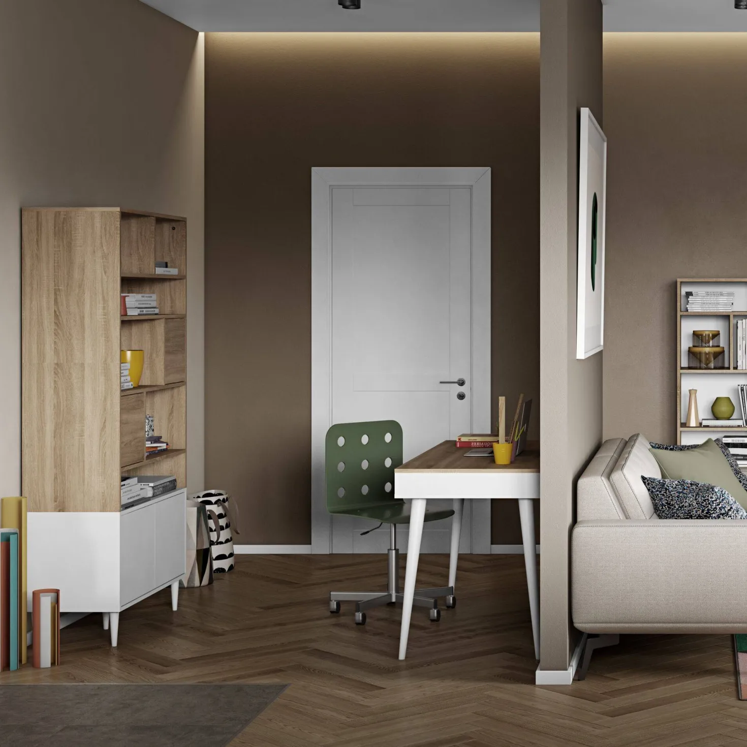 C.PRO PAR CAMIF Bureau bois 1 tiroir Horizon