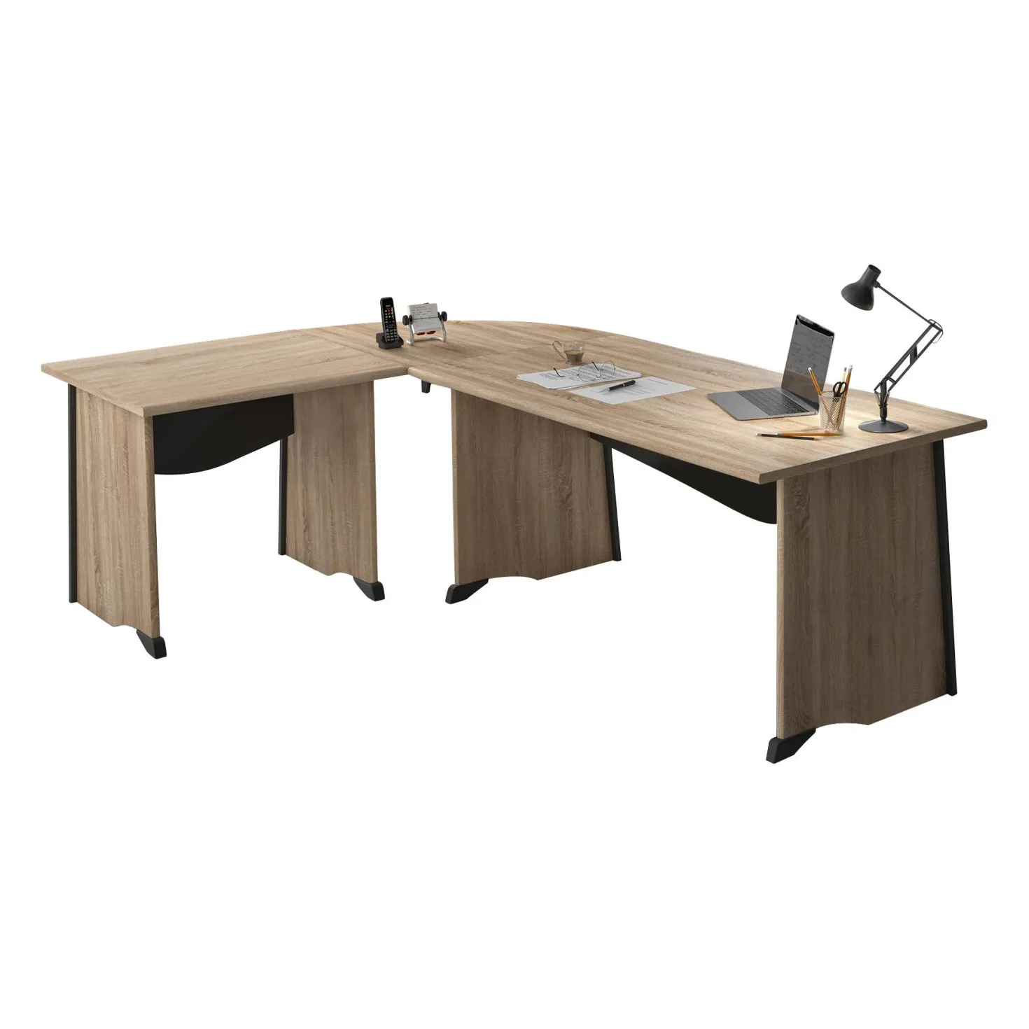 C.PRO PAR CAMIF Bureau complet Gregory retour 120 cm