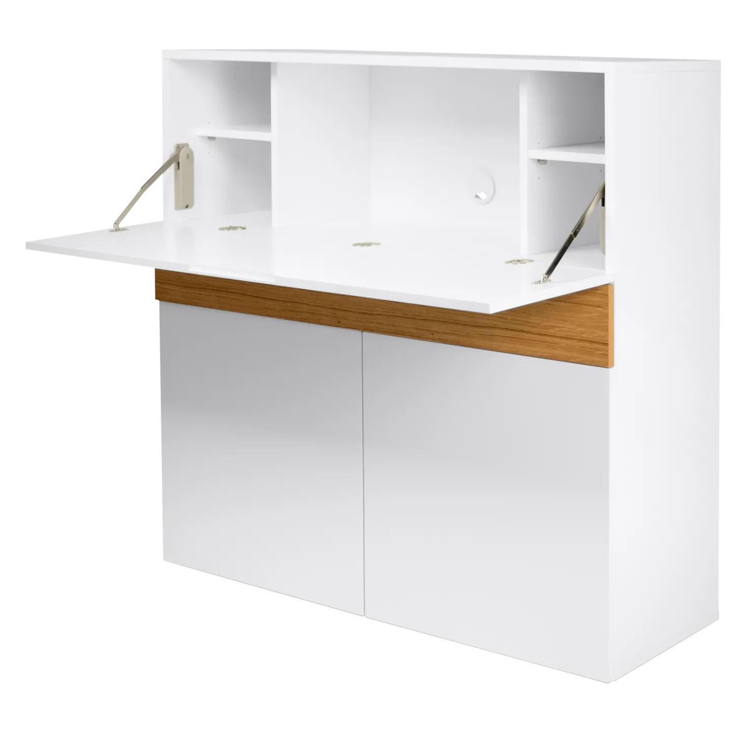 C.PRO PAR CAMIF Bureau secrétaire bois 1 tiroir 3 portes Tim