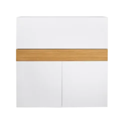 C.PRO PAR CAMIF Bureau secrétaire bois 1 tiroir 3 portes Tim