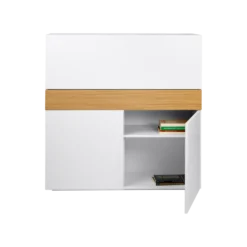 C.PRO PAR CAMIF Bureau secrétaire bois 1 tiroir 3 portes Tim