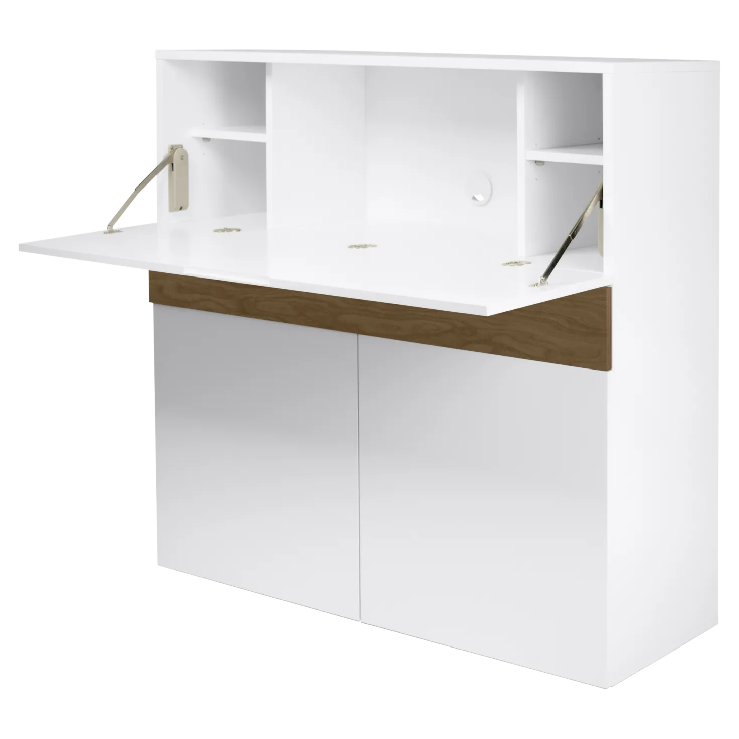 C.PRO PAR CAMIF Bureau secrétaire bois 1 tiroir 3 portes Tim