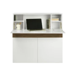 C.PRO PAR CAMIF Bureau secrétaire bois 1 tiroir 3 portes Tim