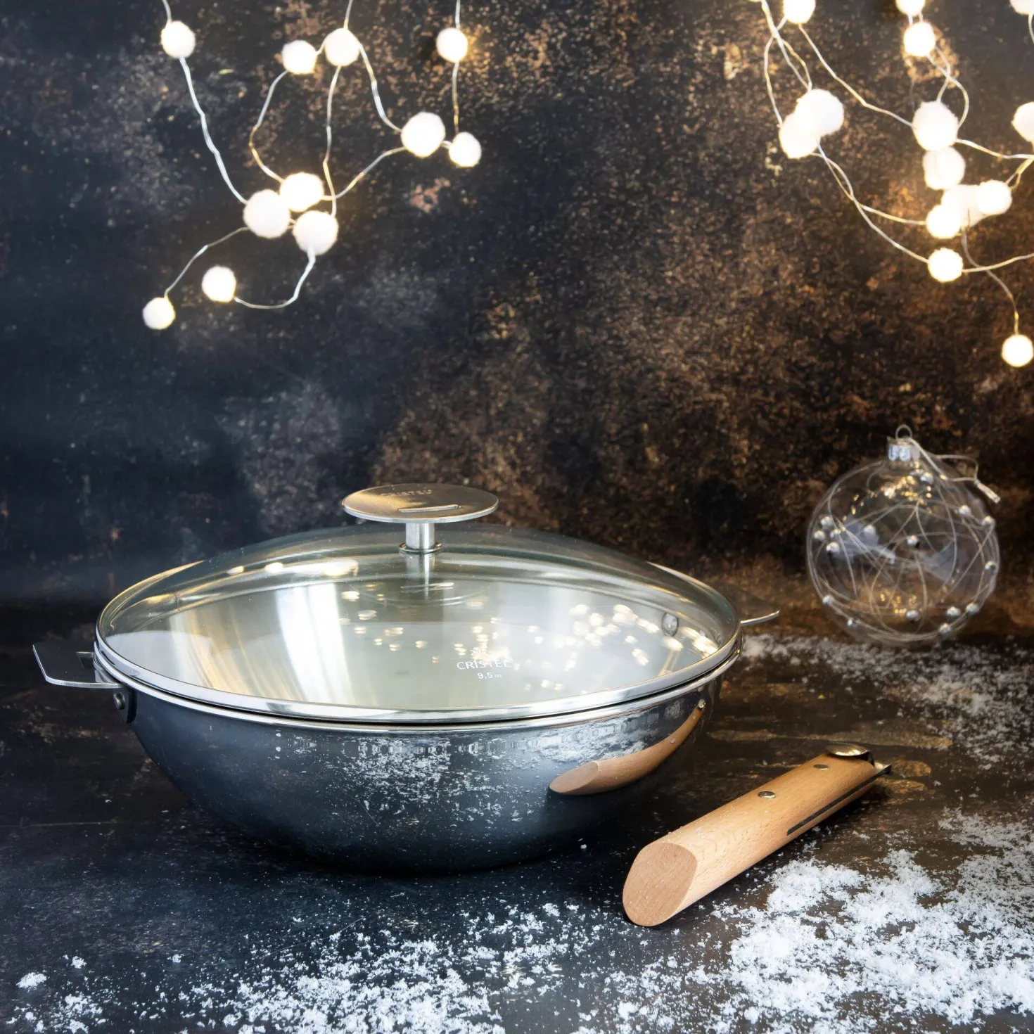 CRISTEL Wok inox 28 cm Casteline amovible