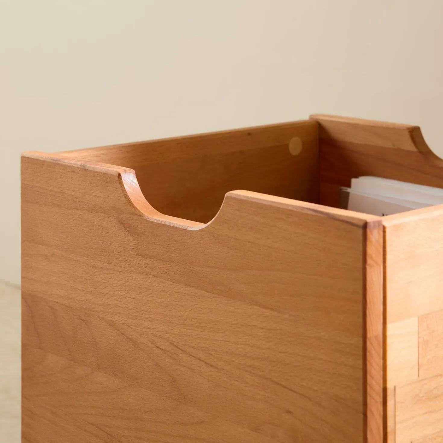 Cube de rangement bois massif Cyriel