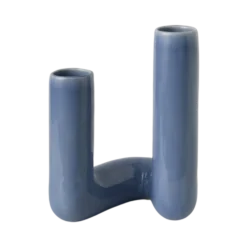 Double soliflore céramique bleu 26 cm Shilo