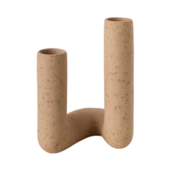 Double soliflore céramique déco texturé 26 cm Shilo