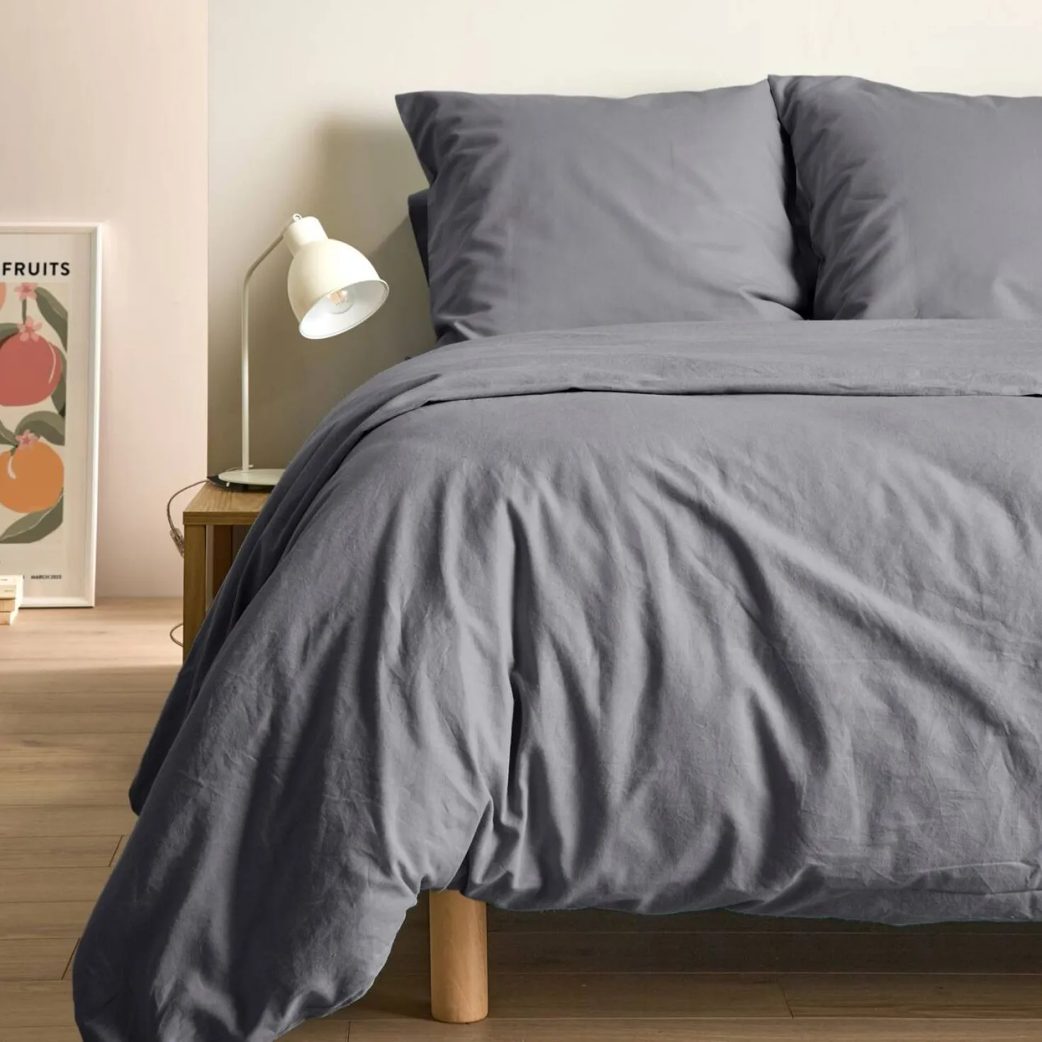 Drap housse coton lin Valentine