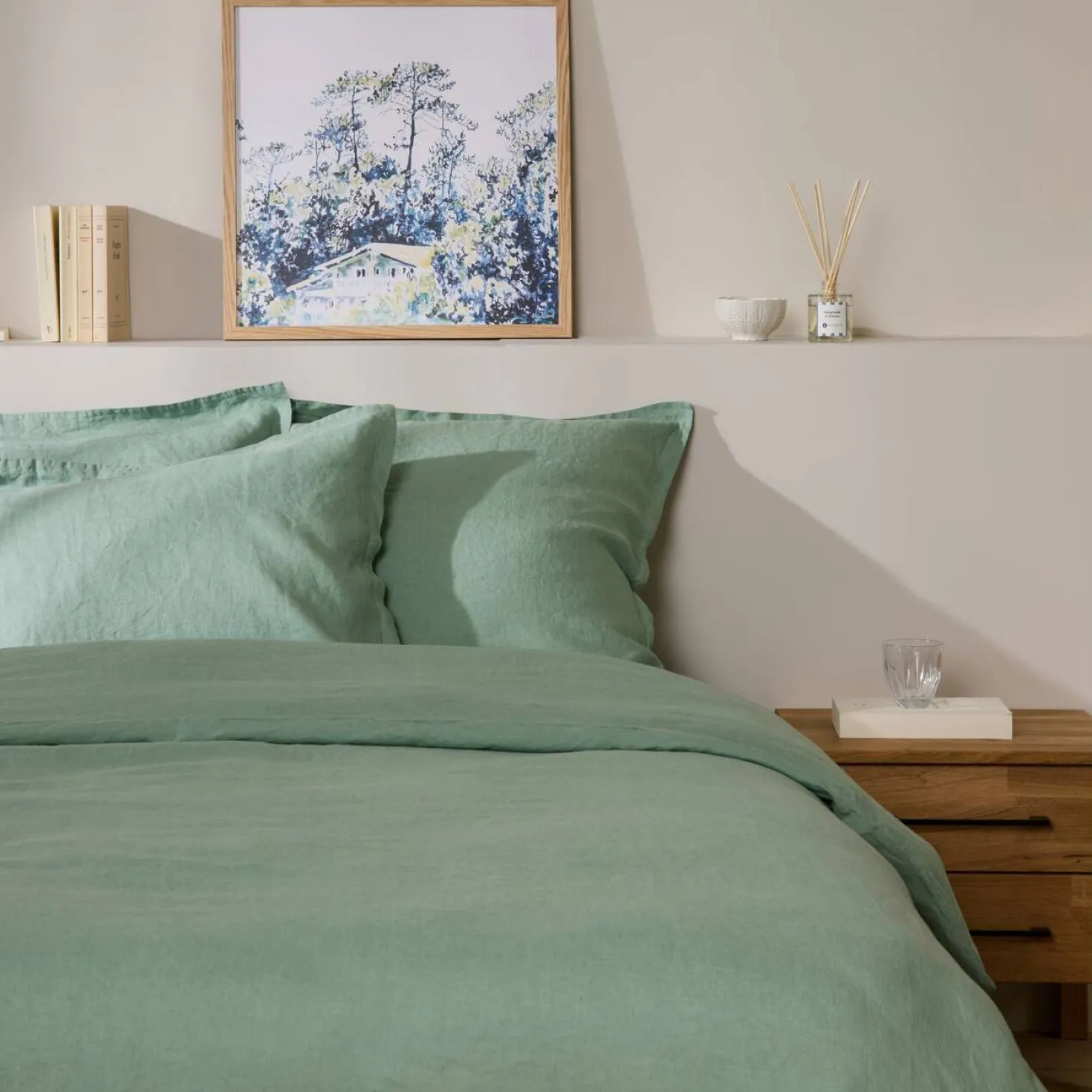 Drap housse lin Jade