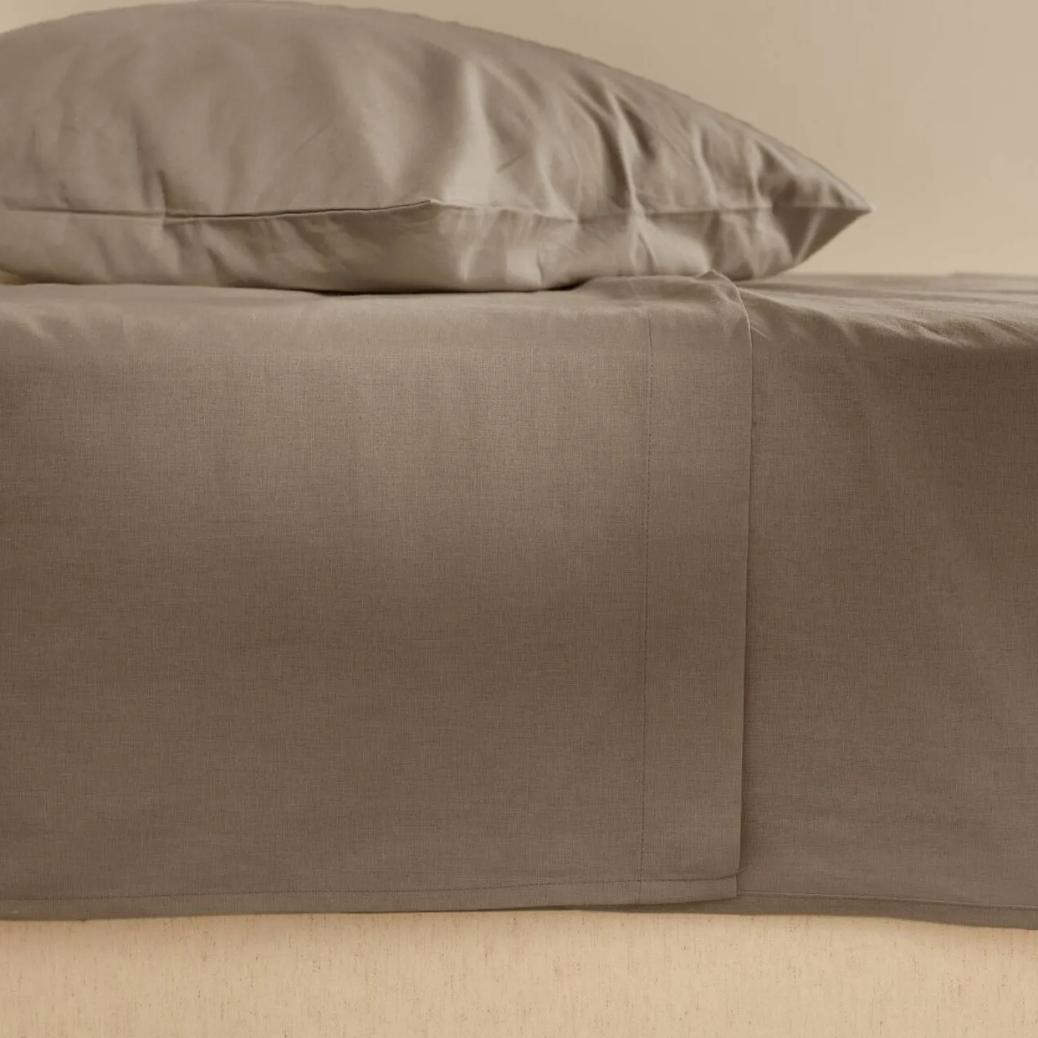 Drap plat coton lin Valentine